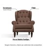 Poltrona Berger Sevilha com Tecido Poliéster - Marrom - 2