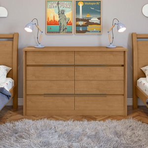 Cômoda Gaveteiro Ambiente Urban Amêndoa Clean - Lopas