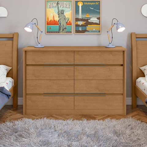 Cômoda Gaveteiro Ambiente Urban Amêndoa Clean - Lopas