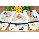 Ver imagem 1 de Kit Pano de Pratos 3 peças - Cachorrinhos Arte & Tear