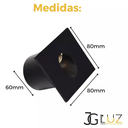 Ver imagem 2 de Kit 12 Embutido Led 3w Balizador Parede Quadrado Bco Quente - Preto - Preto