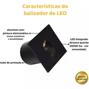 Ver imagem 4 de Kit 12 Embutido Led 3w Balizador Parede Quadrado Bco Quente - Preto - Preto