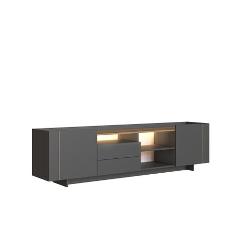 Rack para TV até 65 Polegadas 200cm com Nichos 2 Gavetas e I
