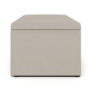 Ver imagem 4 de Kit Cabeceira Cama Box Solteiro 100cm com Calçadeira Recamier Baú Dália W01 Linho Bege - Lyam