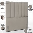 Ver imagem 6 de Kit Cabeceira Cama Box Solteiro 100cm com Calçadeira Recamier Baú Dália W01 Linho Bege - Lyam