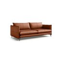 Ver imagem 2 de Sofá Decorativo 3 Lugares Santorini 220cm Couro Legitimo Conhaque
