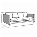 Ver imagem 3 de Sofá Decorativo 3 Lugares Santorini 220cm Couro Legitimo Conhaque