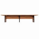 Ver imagem 4 de Mesa de Reunião 360cm Corporativa 6 Pessoas com Caixa de Tomadas Corporate Marrom/Nogal/Preto