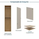 Ver imagem 4 de Módulo 45x180 2 Portas 1 Kit Prateleira Frame CabeCasa MadeiraOriginals