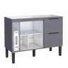 Balcão Buffet Cozinha Sala de Jantar com Tampo 120cm Cisne Cozimax Cinza - 2