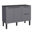 Ver imagem 1 de Balcão Buffet Cozinha Sala de Jantar com Tampo 120cm Cisne Cozimax Cinza