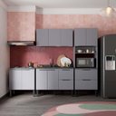 Ver imagem 5 de Balcão Buffet Cozinha Sala de Jantar com Tampo 120cm Cisne Cozimax Cinza