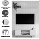 Ver imagem 3 de Painel para TV de até 65" Composição Bancada Panor Cinamomo/Off White