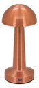 Ver imagem 1 de Luminária Led Mesa Usb Metal Abajur 21x9x9cm Cobre