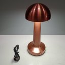 Ver imagem 5 de Luminária Led Mesa Usb Metal Abajur 21x9x9cm Cobre