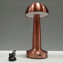 Ver imagem 6 de Luminária Led Mesa Usb Metal Abajur 21x9x9cm Cobre
