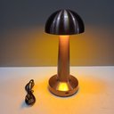 Ver imagem 3 de Luminária Led Mesa Usb Metal Abajur 21x9x9cm Cobre