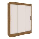 Ver imagem 2 de Guarda-Roupa 3 Portas Correr 2 Gavetas Flórida Multimóveis CR4142 Nogueira/Off White