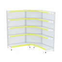 Ver imagem 1 de Gondola Parede 170 Fit Ate 2 Metros 1 Canto Branco 15b Pe Amarelo