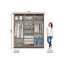 Ver imagem 2 de Guarda Roupa 6 Portas (2 C/ Espelho) e 3 Gavetas Cover Off White/nature - Henn