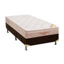 Ver imagem 1 de Cama Box Solteiro: Colchão Espuma Ortobom SuperPocket Apollo Viscomemory + Box Suede Brown(88x188