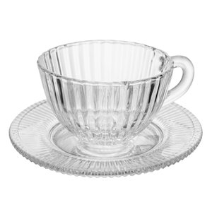 Xícara de Chá Renaissance com Pires 180ml Cristal Ecologico