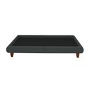 Ver imagem 5 de Cama Queen Japonesa 176cm Pés Madeira Haru Veludo Cinza - Sallar Home