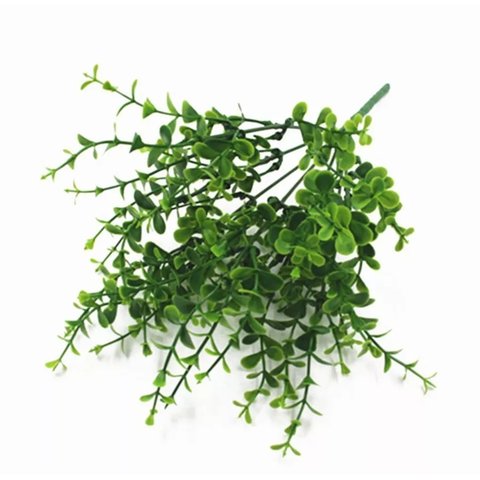 Kit 10 Galhos Folhagem Eucalipto Capim Verde 35cm Realista