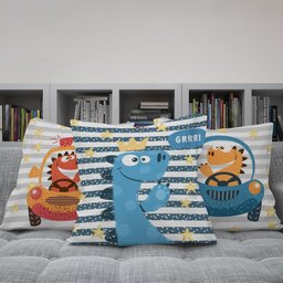 Kit Capas Almofadas Decorativas Dino Kids 45x45 - ID Decor - 7