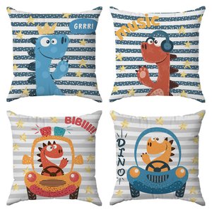 Kit Capas Almofadas Decorativas Dino Kids 45x45 - ID Decor