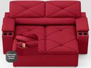 Ver imagem 5 de Sofá com Porta Copos Retrátil e Reclinável Pop 1,54m Velosuede Vermelho - Netsofas