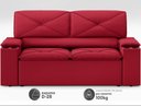 Ver imagem 4 de Sofá com Porta Copos Retrátil e Reclinável Pop 1,54m Velosuede Vermelho - Netsofas