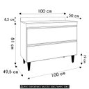 Ver imagem 5 de Balcão de Cozinha com Tampo 100cm 2 Portas Julia M24 Preto - Mpozenato