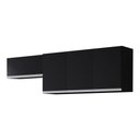 Ver imagem 1 de Conjunto de Armários Aéreo Cozinha Planejada Lux 120cm e 70cm 100% Mdf Preto Tx Fosco - Abmaza