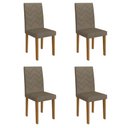 Ver imagem 1 de Kit 4 Cadeiras de Jantar Estofadas 43,5cm Multimóveis Cr50217 Cacau