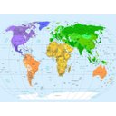 Ver imagem 2 de Papel De Parede Mapa Mundi Continentes Nmu04