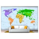 Ver imagem 1 de Papel De Parede Mapa Mundi Continentes Nmu04