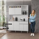 Ver imagem 3 de Kit Cozinha Compacta Alice 130cm com 6 Portas e 1 Gaveta Branco - Desk Design