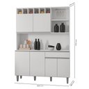Ver imagem 4 de Kit Cozinha Compacta Alice 130cm com 6 Portas e 1 Gaveta Branco - Desk Design