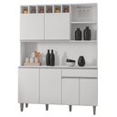 Ver imagem 1 de Kit Cozinha Compacta Alice 130cm com 6 Portas e 1 Gaveta Branco - Desk Design