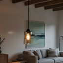 Ver imagem 4 de Luminária Pendente Vidro Tubo - Âmbar - 127/220v