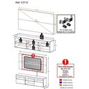 Ver imagem 7 de Rack Com Painel E Suporte Tv 65" Flórida Multimóveis V3112 Branco Branco