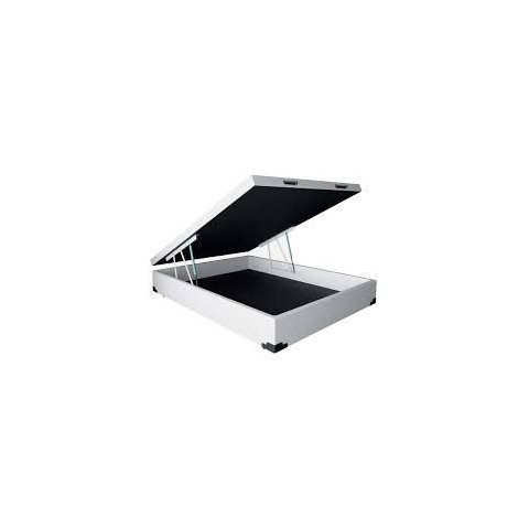 Cama Box Baú Casal Sintético Branco 42x138x188 Rr Colchões