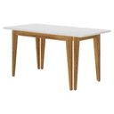 Ver imagem 3 de Mesa de Jantar BELLA180X90CM Cinamomo Off White com Kit 6 Cadeiras Bella Veludo Palha-Valdemovéis