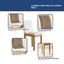 Ver mais imagens de Mesa de Jantar BELLA180X90CM Cinamomo Off White com Kit 6 Cadeiras Bella Veludo Palha-Valdemovéis