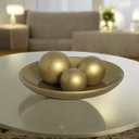 Ver imagem 7 de Centro de Mesa com Esferas para Decoração de Sala Bacia Dourada