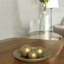 Ver imagem 5 de Centro de Mesa com Esferas para Decoração de Sala Bacia Dourada