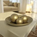 Ver mais imagens de Centro de Mesa com Esferas para Decoração de Sala Bacia Dourada