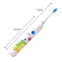 Ver imagem 2 de Escova de Dente Infantil Eletrica Recarregavel 6 Velocidades Higiene Bucal Gengiva Lingua Limpeza Or