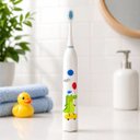 Ver imagem 3 de Escova de Dente Infantil Eletrica Recarregavel 6 Velocidades Higiene Bucal Gengiva Lingua Limpeza Or
